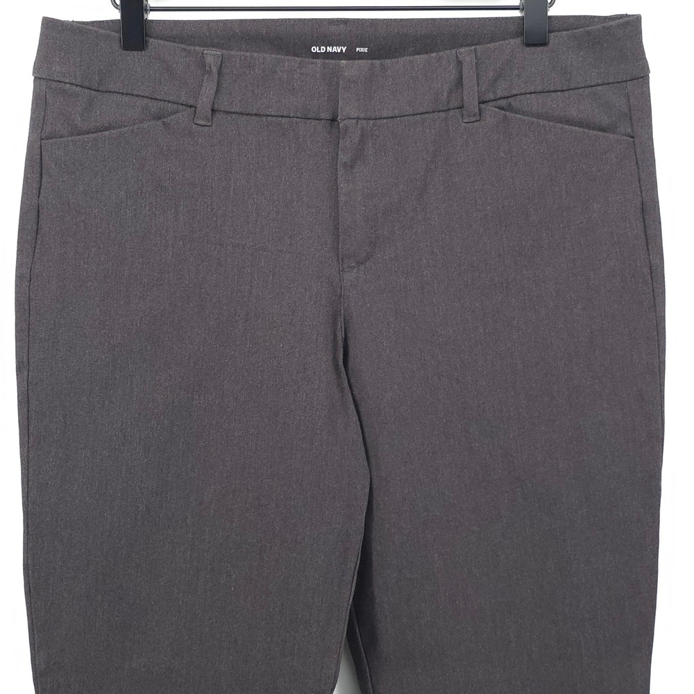 Old Navy Women Pants Pixie 12 Dark Gray Ankle Skinny Stretch Business Casual - Picture 2 of 11